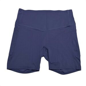 Halara NEW UltraSculpt Biker Shorts In Navy Blue Side Pockets Sz.XL Athletic Gym